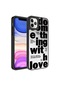 Noktaks - iPhone Uyumlu 11 Pro Max - Kılıf Aynalı Desenli Kamera Korumalı Parlak Mirror Kapak - Love