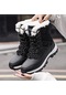 Siyah Tuınanle Yarım Çizmeler Kadın Kış Ayakkabı Sıcak Tutmak Kaymaz Siyah Kar Botları Bayanlar Bağcıklı Artı Boyutu 41 Çizmeler