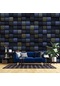 Lacivert 3 Boyutlu 3d Kare Duvar Kağıdı 1 M²