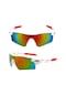 Tenfowee Spor Güneş Gözlüğü, Kırılmaya Dayanıklı Pc Lens, Uv Koruma, Ultra Hafif, Bisiklet Sürüşü İçin, Dış Mekan Sporları, Beyaz Çerçeve Kırmızı Su İçeriği Çok Renkli