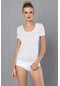 Doreanse Kadın Büyük Beden T-shirt 9397p - Beyaz