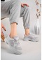 Lambırlent 9972 Kalın Taban Sneaker Unisex Spor Ayakkabı Gri