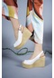 Riccon Kadın Sandalet 0012535Beyaz Cilt-Beyaz Cilt