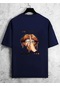 Unisex Enjoy Personel Time Baskılı Tasarım Tshirt Lacivert