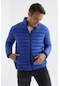 Tommy Life Saks Fermuarlı Standart Kalıp Soğuğa Dayanıklı Erkek Şişme Mont - 88166 Saks