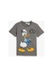 Koton Donald Duck Baskılı Tişört Lisanslı Kısa Kollu Pamuklu Gri 3skb10666tk 3SKB10666TK046