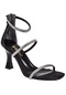 Pullman Taşlı Arkadan Fermuarlı Kadın Topuklu Ayakkabı Pnt-448138 Siyah-siyah