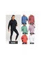 Ximistore9 Bayanlar İçin Poşet Cepli Spor Gömlek, Arkadan Delikli Ve Yan Açık Tasarım, Yoga Ve Koşu İçin Esnek Kuru Kesim Mavi Xl Mavi