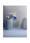 Glassic Fıçı Mavi 20 Cm Tekli Cam Kandil 1 Adet Cam Kandil - 200 Ml Yağ - 1 Adet Fitil