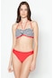 C&city Straplez Bikini Takım 3203 Lacivert/kırmızı-lacivert/kırmızı
