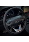 Dikişli Direksiyon Kılıfı Siyah Deri Bej Dikişli Hyundai Kona İçin Bej