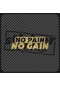 No Pain No Gain Hologram Sticker Altın Sarı
