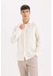 Defacto Regular Fit Polo Yaka Müslin Uzun Kollu Gömlek W7832az25spwt60 Beyaz