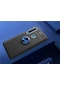 Kilifone - Samsung Uyumlu Galaxy A9 2018 - Kılıf Yüzüklü Auto Focus Ravel Karbon Silikon Kapak - Siyah-mavi