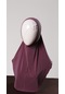 Violet Pratik Hazır Geçmeli Genç Tesettür Bone Sandy Kumaş Düz Hijab 2312 21