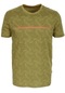 Erkek Haki Slim Fit Bisiklet Yaka %100 Pamuk Baskılı Desenli T-shirt Jeans 1946-haki