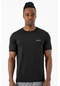 Maraton Sportswear Regular Erkek Bisiklet Yaka Kısa Kol Basic Siyah T-Shirt 19742-Siyah