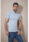 Fullamoda Basic Polo Yaka Slim Fit Tişört- Mavi 24YERK500201167-Buz Mavi