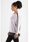 Maraton Sportswear Comfort Kadın Bisiklet Yaka Uzun Kol Basic Lila Sweatshirt 18440-lila