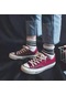 Canva Kadın Kalın Taban Yüksek Ayakkabı Yeni 2024 Bahar Öğrenci Kore Tarzı S Low-top Vintage Wine Red 38 Standard Code S Low-top Vintage Wine Red