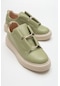 Luvishoes Loyla Yeşil Cilt Kadın Spor Ayakkabı