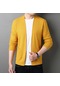 İlkbahar Ve Sonbahar Erkek Moda Dış Giyim İnce Günlük Hırka Sarı