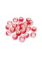 20 Adet Çift Renkli Mat Reçine Boncuk Renkli 5mm Büyük Delik Boncuk Charms Red