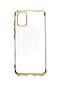 Noktaks - Samsung Galaxy Uyumlu A71 - Kılıf Dört Köşesi Renkli Arkası Şefaf Lazer Silikon Kapak - Gold