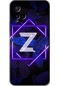Vivo Y21s Kılıf Hd Desen Baskılı Arka Kapak + Kırılmaz Cam - Dark Neon Yaprak Z Harfi