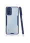 Noktaks - Xiaomi Uyumlu Xiaomi Redmi Note 10 Pro - Kılıf Kenarı Renkli Arkası Şeffaf Parfe Kapak - Lacivert