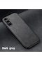 Lüks Deri Kılıf Samsung Uyumlu S25 S24 S23 S22 Ultra Fe A16 A36 A26 A06 A56 5g Kapak Dark Grey Samsung Uyumlu A55 Dark Grey