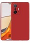 Kilifone - Xiaomi Uyumlu Mi 11t 5g - Kılıf Mat Renkli Esnek Premier Silikon Kapak - Kırmızı