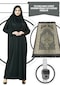 Tek Parça Namaz Elbisesi - Siyah - 5015  ve  Seccade  ve  Zikirma