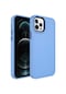 Noktaks - iPhone Uyumlu 12 Pro - Kılıf Metal Çerçeve Tasarımlı Sert Btox Kapak - Mavi