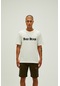 Title Oversize T-shirt Marshmallow Beyaz Baskılı Erkek Tişört-beyaz