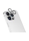 Forzacase İphone 15 Pro İle Uyumlu Kamera Camı Lens Koruyucu Halka Seti - Fc381 Gümüş