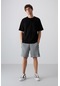 Tommy Life Siyah Pamuklu Kalın Yüzeyi Dokulu Oversize Fit Basic Erkek T-shirt - 88341 001
