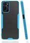 Oppo A96 4g Kılıf Parfe Silikon Kapak Kamera Korumalı Kılıf Ultra Ince Buzlu Mat Renkli - Mavi