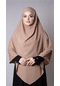 Taba Pratik Hazır Geçmeli Tesettür Eşarp Medine İpeği Bağcıklı Çift Katlı Sufle Hijab 2302 33