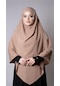 Taba Pratik Hazır Geçmeli Tesettür Eşarp Medine İpeği Bağcıklı Çift Katlı Sufle Hijab 2302 33