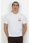 Maraton Sportswear Oversize Erkek Bisiklet Yaka Kısa Kol Basic Beyaz T-Shirt 21598-Beyaz