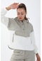 Maraton Sportswear Comfort Kadın Kapşonlu Uzun Kol Outdoor Ekru Sweatshirt 21441-ekru