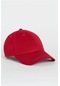%100 Pamuk Kadın Şapka Metal Kilitli Gabardin Kep - Kırmızı - Standart