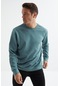 Tommy Life Mint Yeşili Basic O Yaka Rahat Form Erkek Sweatshirt - 88053 Mint Yeşili