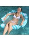 Cbtx Global 4 Tüplü Pvc Şişme Katlanabilir Yüzen Sıra Yaz Yüzme Havuzu Su Hamak Çapraz Şerit Açık Mavi