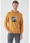 Morven Erkek Hardal Sarısı Trend Kapüşonlu Sweat-shirt