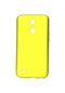 Kilifone - Lg Uyumlu K8 - Kılıf Mat Renkli Esnek Premier Silikon Kapak - Sarı