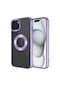 Mutcase - İphone Uyumlu İphone 15 - Kılıf Kamera Korumalı Tatlı Sert Omega Kapak - Lila