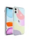 Mutcase - İphone Uyumlu İphone 12 - Kılıf Kenarlı Renkli Desenli Elegans Silikon Kapak - No7