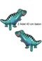 Tyrannosaurus Shape Şekilli Yeşil Renk Dinozor Folyo Balon 43 Cm 2 Adet